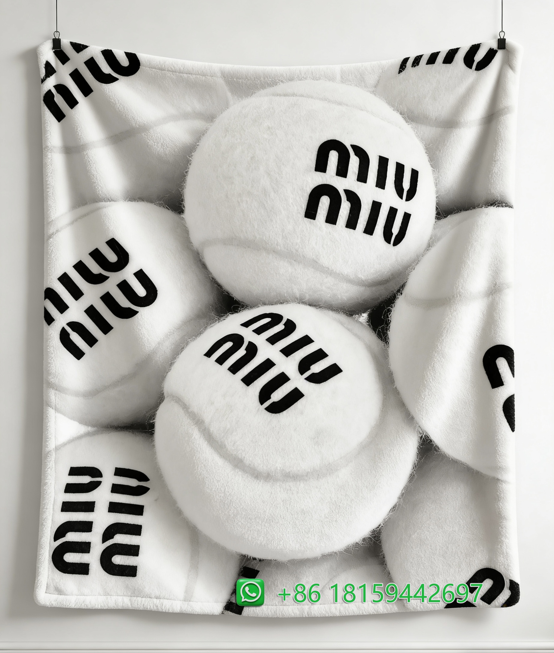 Miumiu Throw Blankets